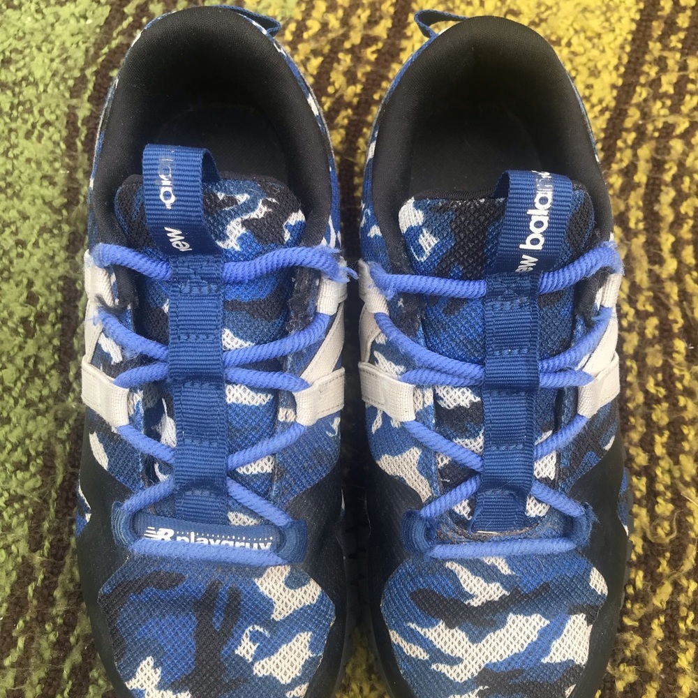 New Balance Kids Blue Camo Sneakers